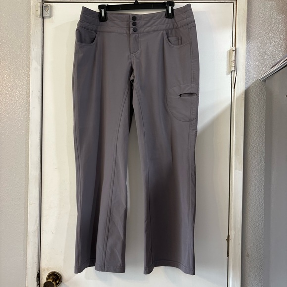 Lululemon Carry Less Pants Hiking Skying Gray Wide Straight Leg Women's XL - Picture 1 of 9